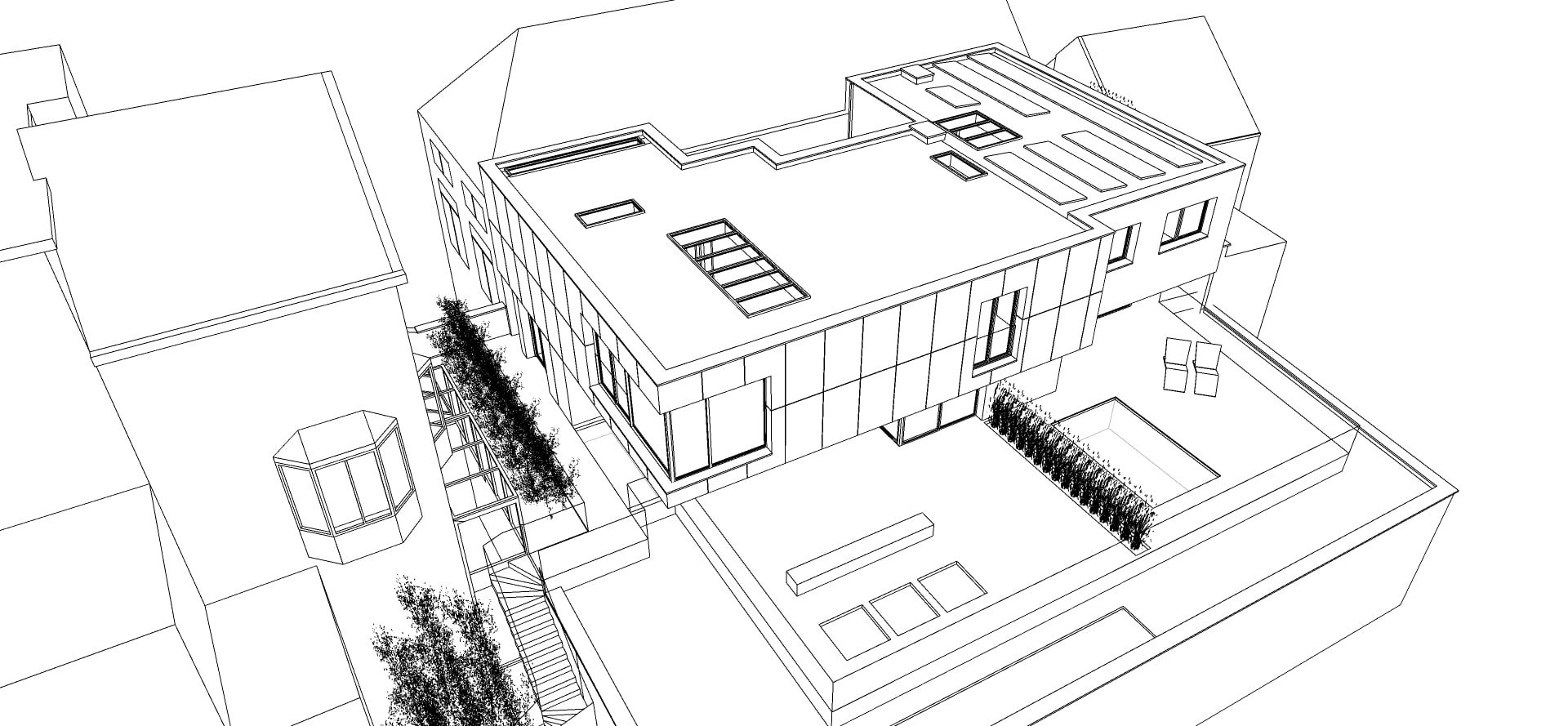 KS ARCHITECTES - Bureau d'architecture sur Bruxelles - construction neuve (maison, villa, appartement, commerce, industriel), rénovation et transformation lourde de batiment existant avec réhausse et extension ainsi que la régularisation urbanistique.