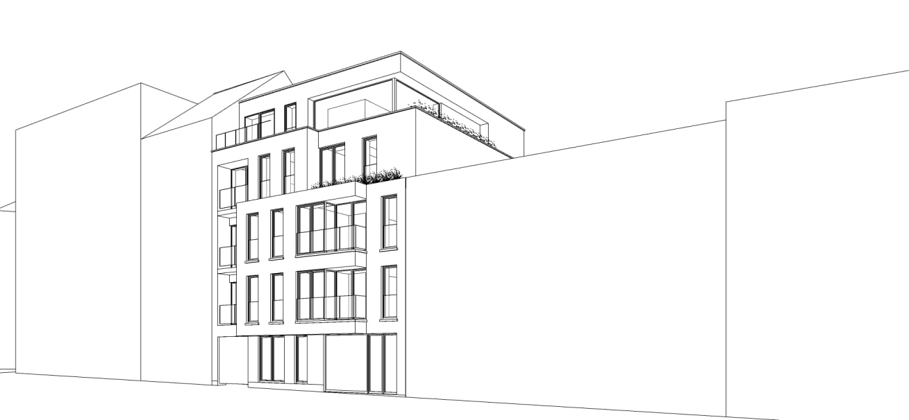 KS ARCHITECTES - Bureau d'architecture sur Bruxelles - construction neuve (maison, villa, appartement, commerce, industriel), rénovation et transformation lourde de batiment existant avec réhausse et extension ainsi que la régularisation urbanistique.